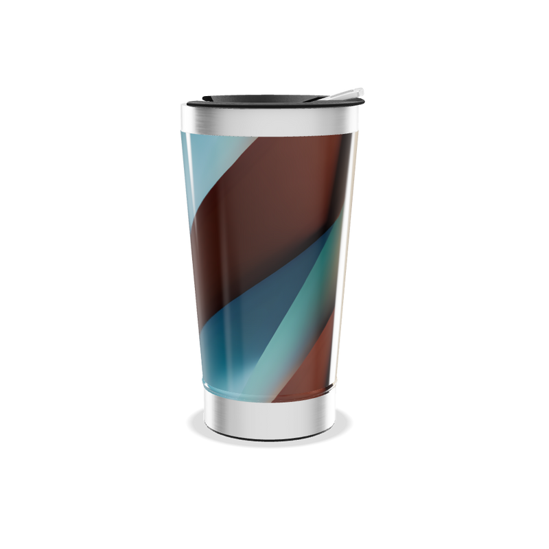 Copo Térmico - Design Geométrico Colorido