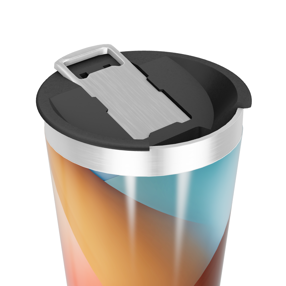 Copo Térmico - Design Geométrico Colorido