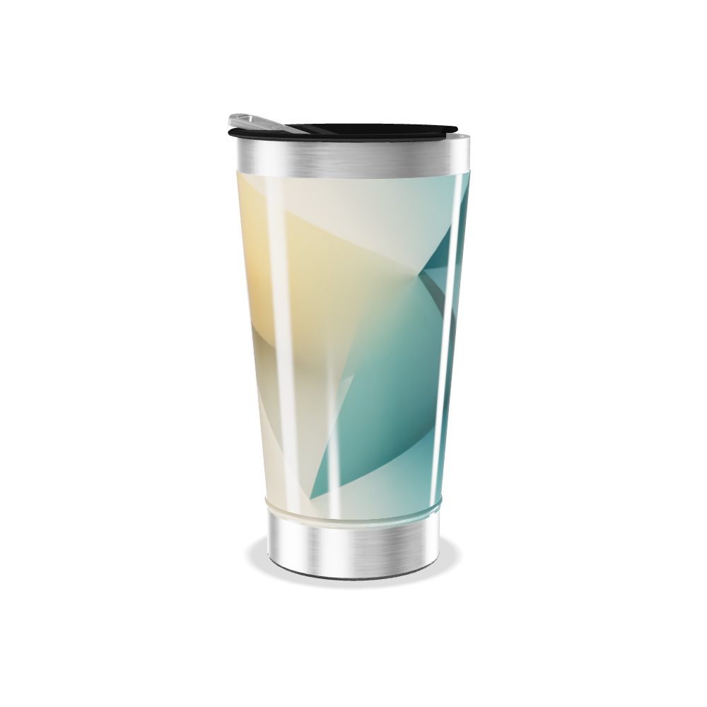 Copo Térmico - Azul Geométrico Inox