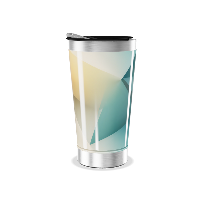 Copo Térmico - Azul Geométrico Inox