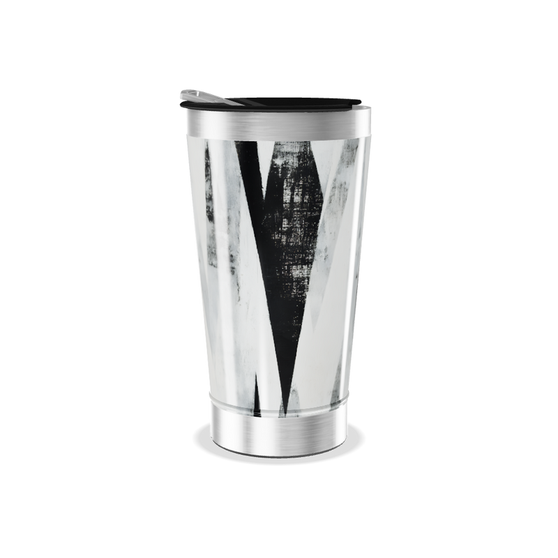 Copo Térmico - Design Preto e Branco