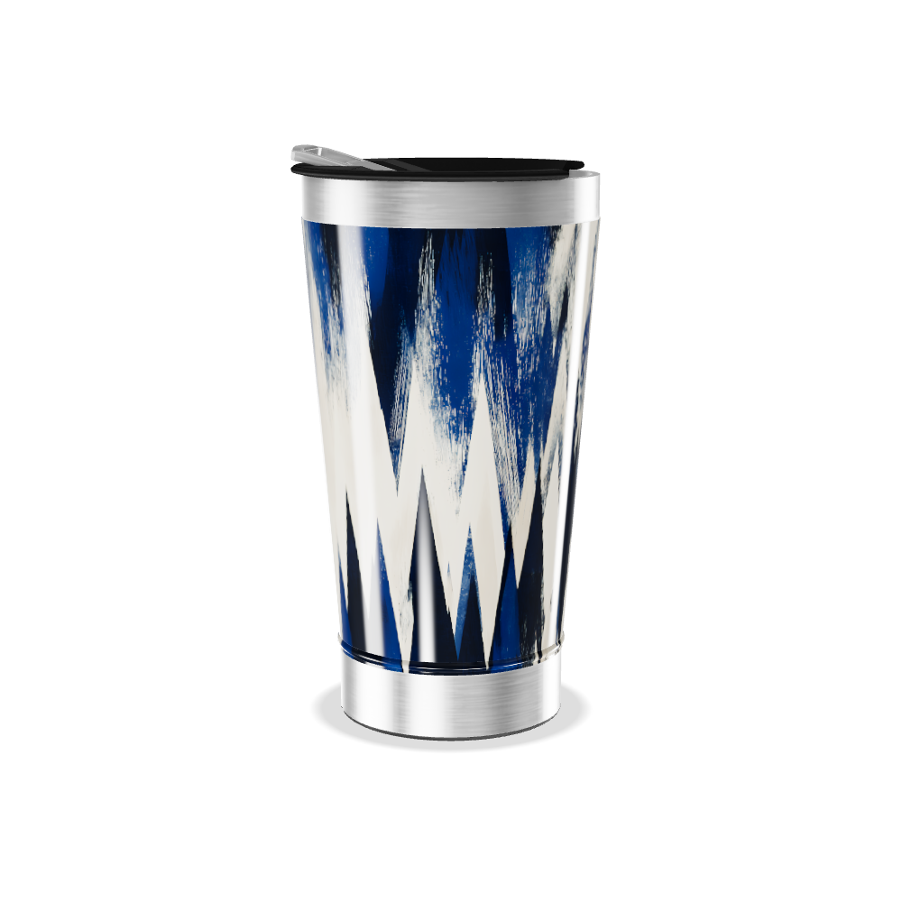 Copo Térmico - Estampa Geométrica Azul