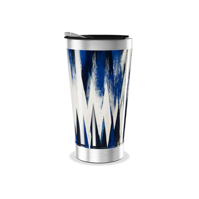 Copo Térmico - Estampa Geométrica Azul