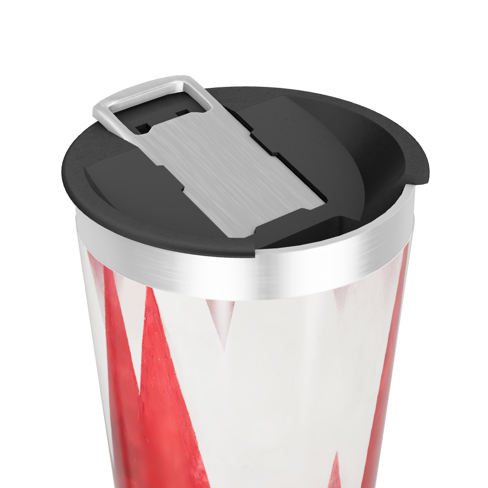 Copo Térmico - Geométrico Vermelho e Branco