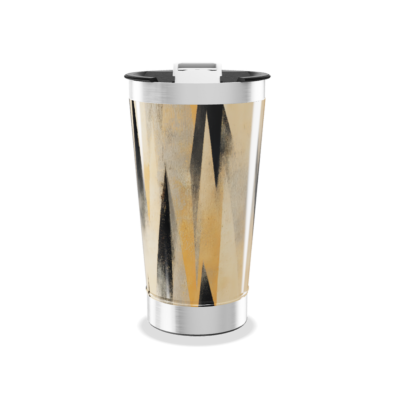 Copo Térmico - Geométrico Dourado e Preto