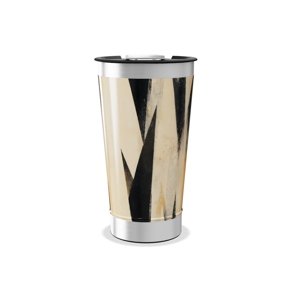 Copo Térmico - Geométrico Dourado e Preto