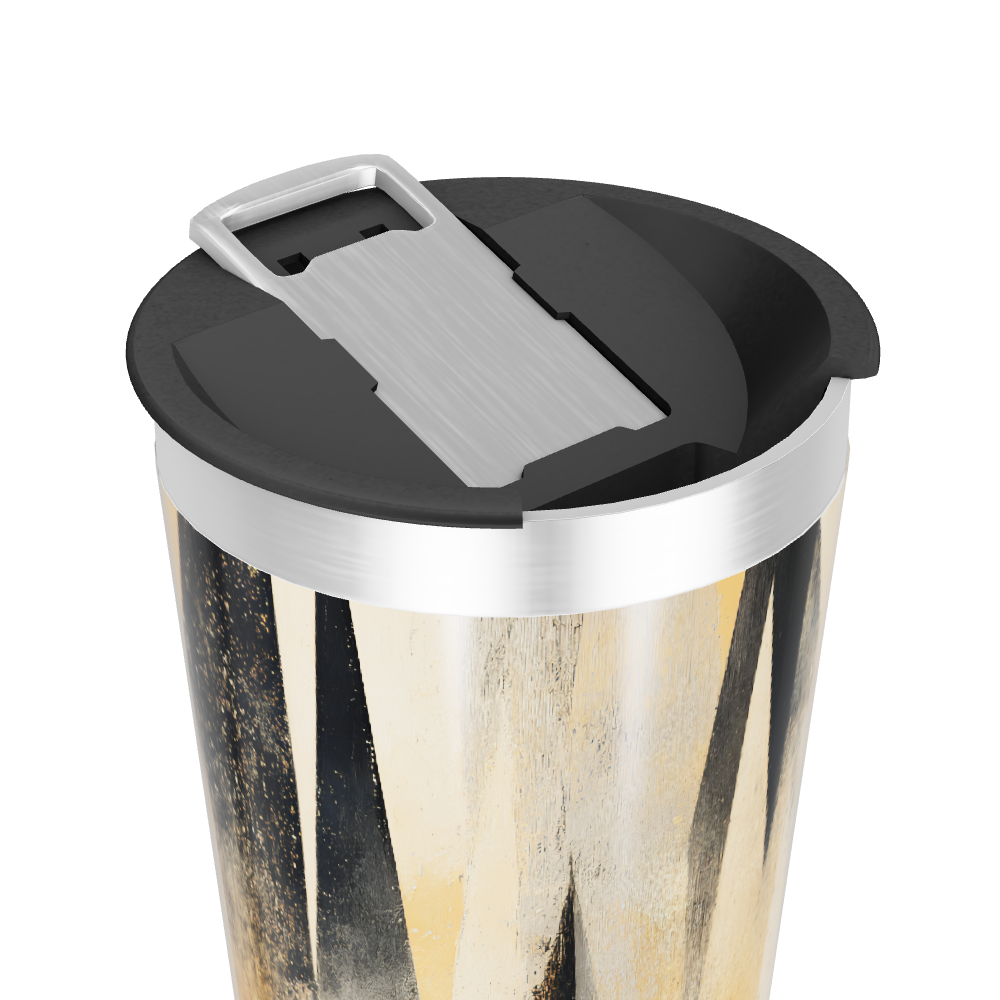 Copo Térmico - Geométrico Dourado e Preto