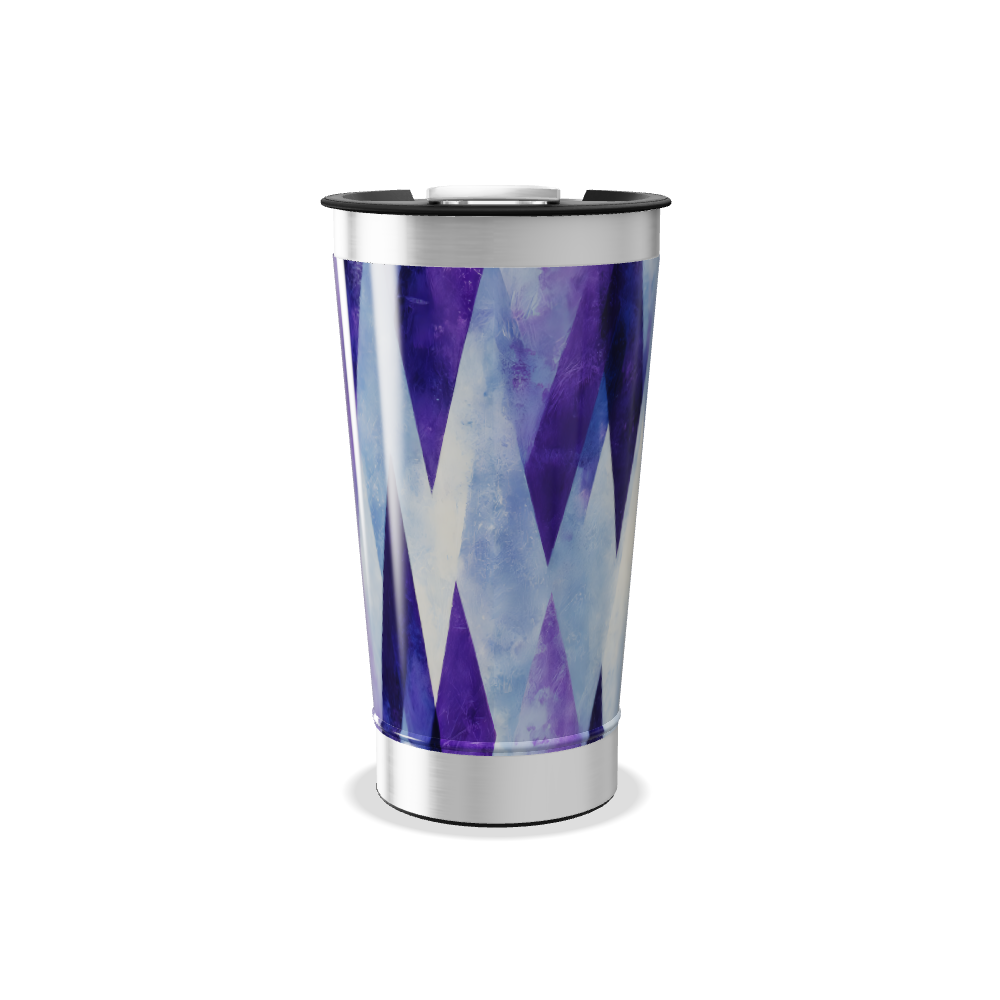 Copo Térmico - Estampa Geométrica Roxa