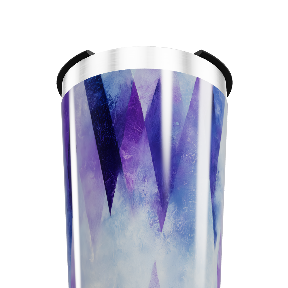 Copo Térmico - Estampa Geométrica Roxa