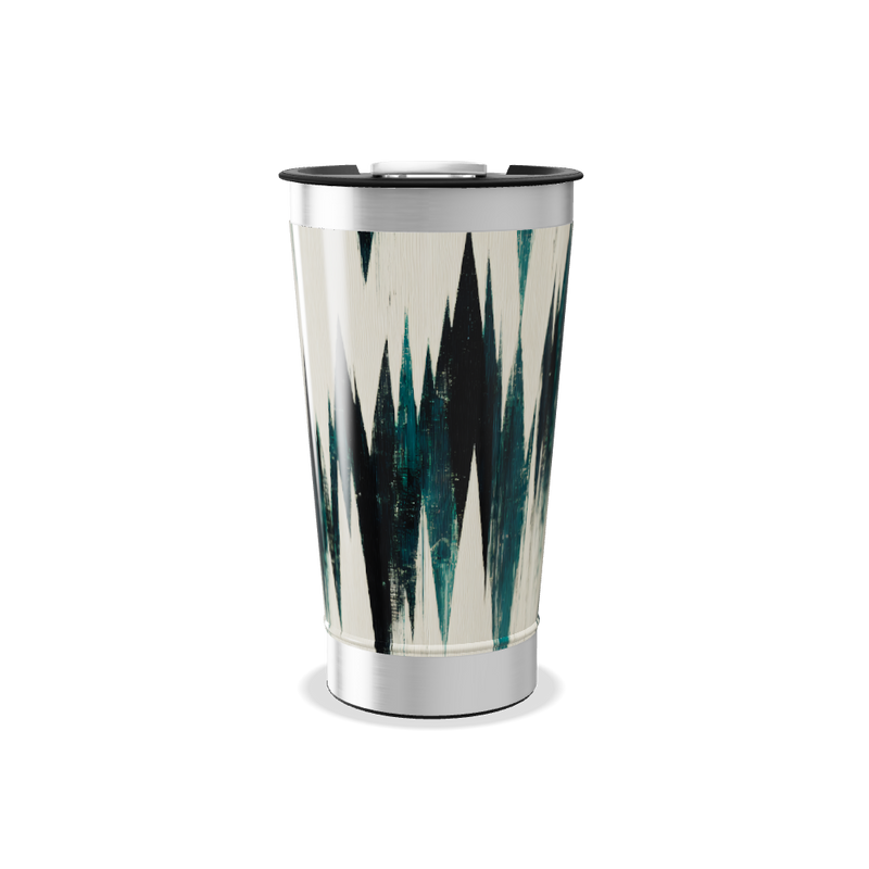 Copo Térmico - Estampa abstrata preto e branco