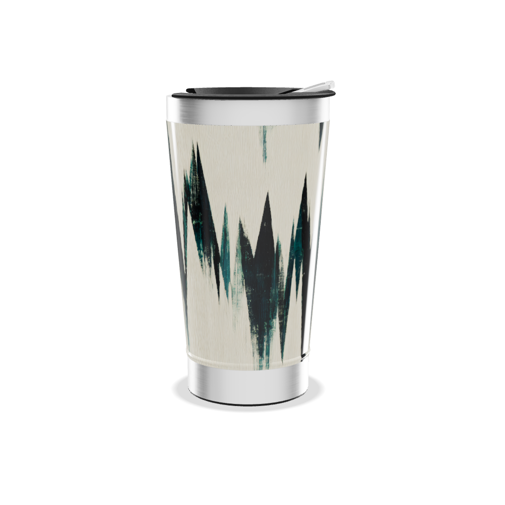 Copo Térmico - Estampa abstrata preto e branco