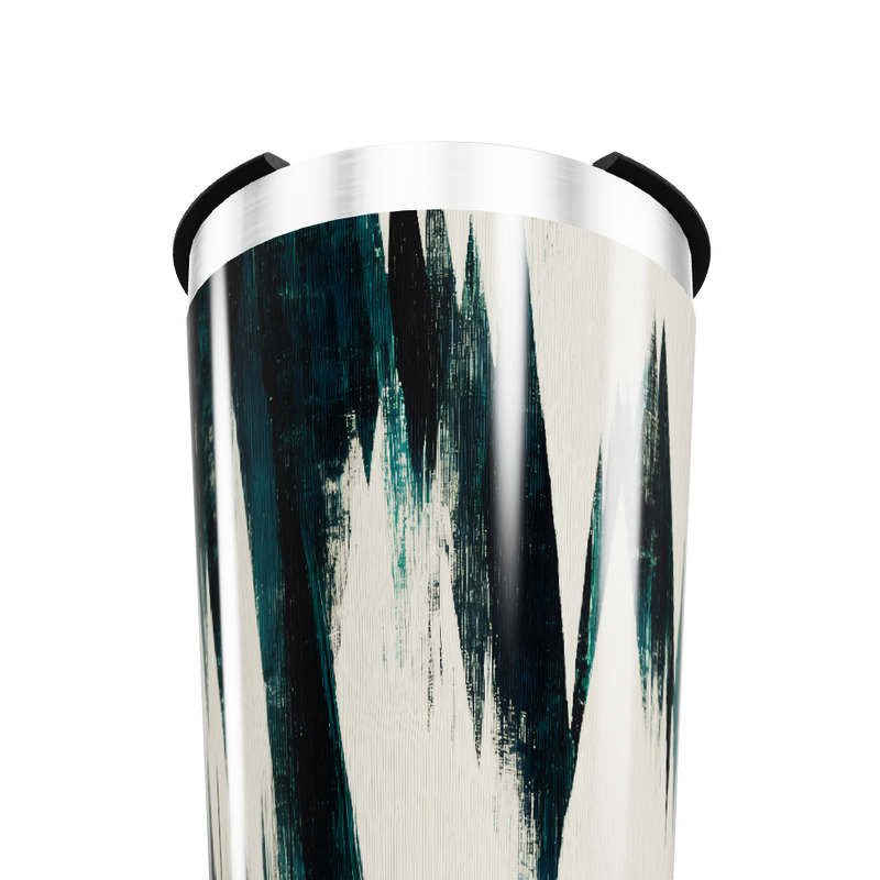 Copo Térmico - Estampa abstrata preto e branco