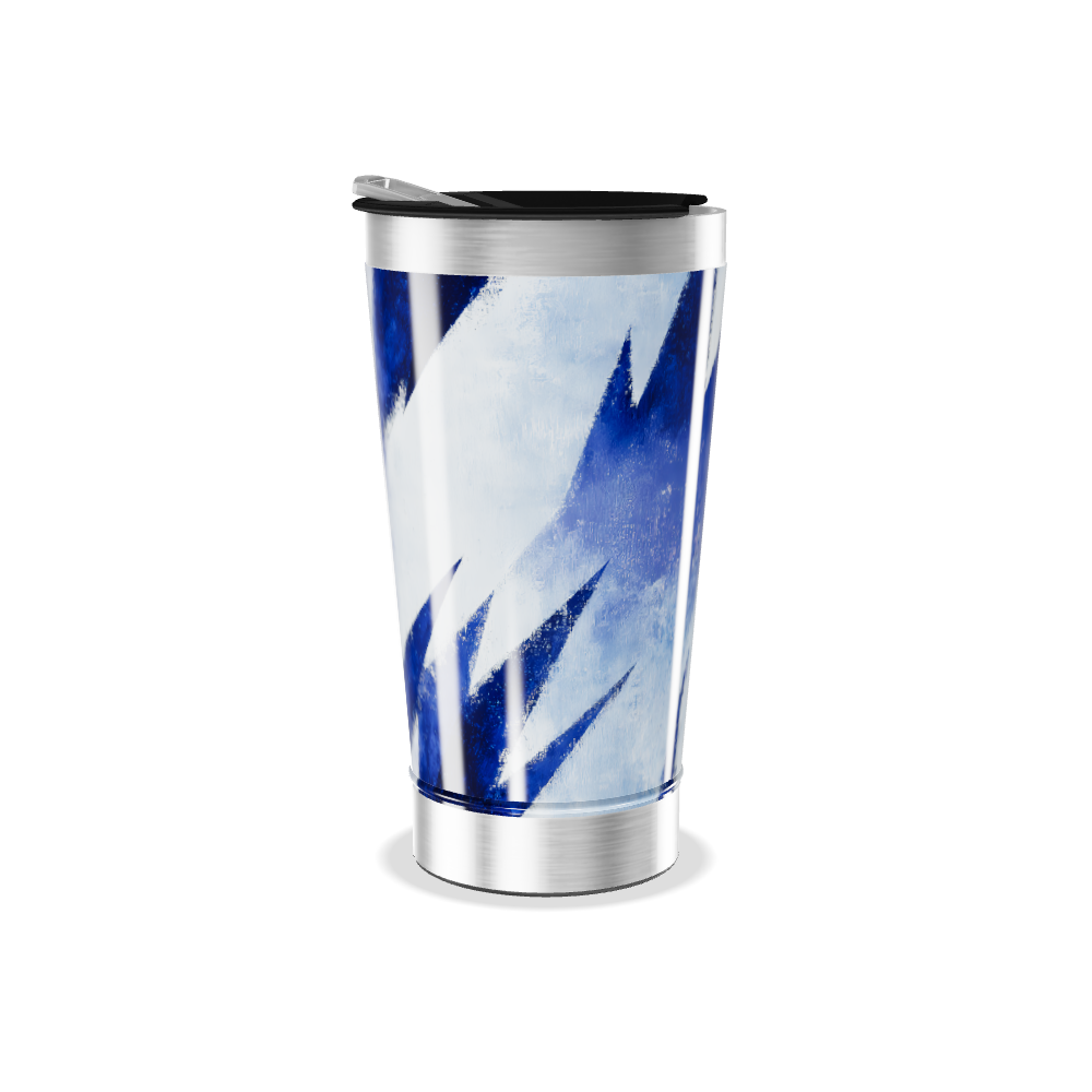 Copo Térmico - Estampa Azul Abstrata