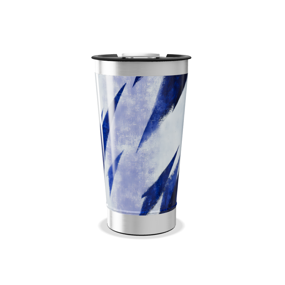 Copo Térmico - Estampa Azul Abstrata
