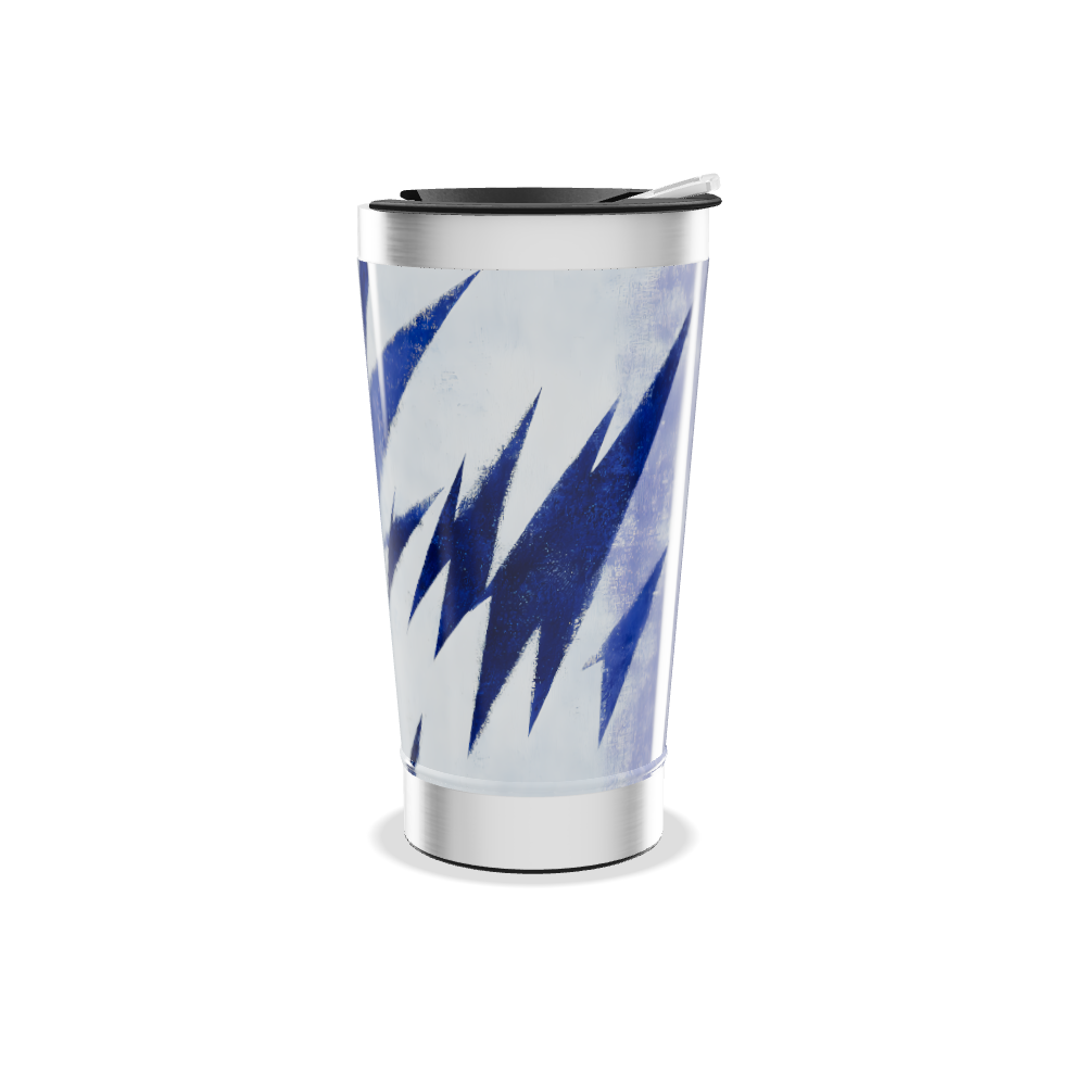 Copo Térmico - Estampa Azul Abstrata
