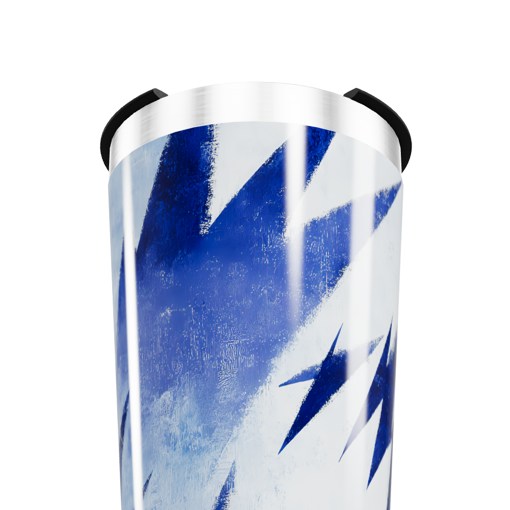 Copo Térmico - Estampa Azul Abstrata