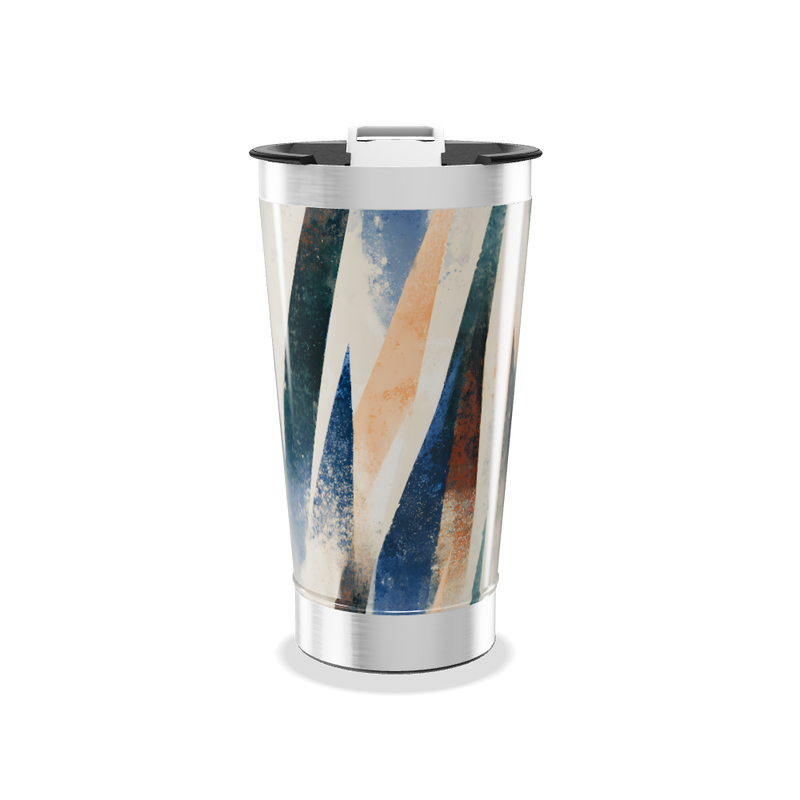 Copo Térmico - Estampa Abstrata multicolorida