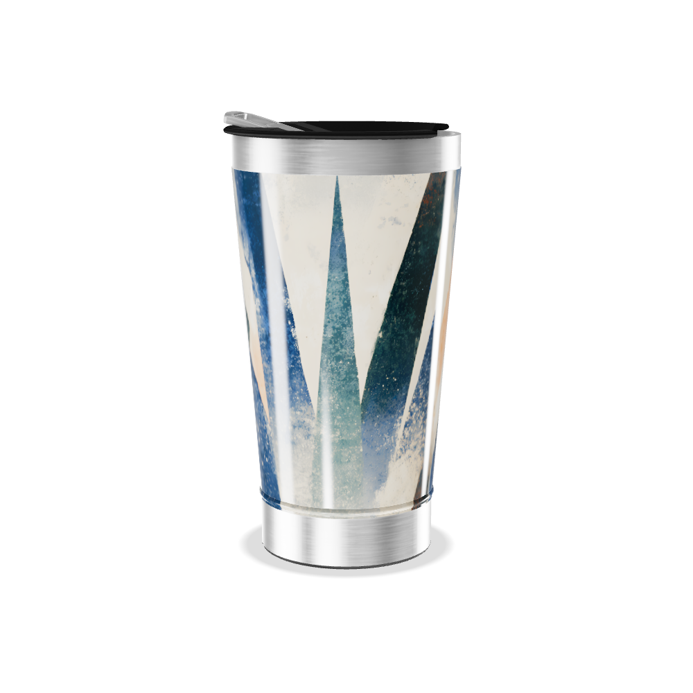 Copo Térmico - Estampa Abstrata multicolorida