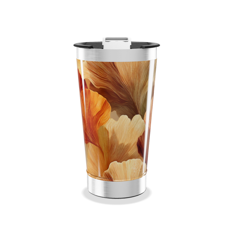 Copo Térmico - Floral Outono Inox
