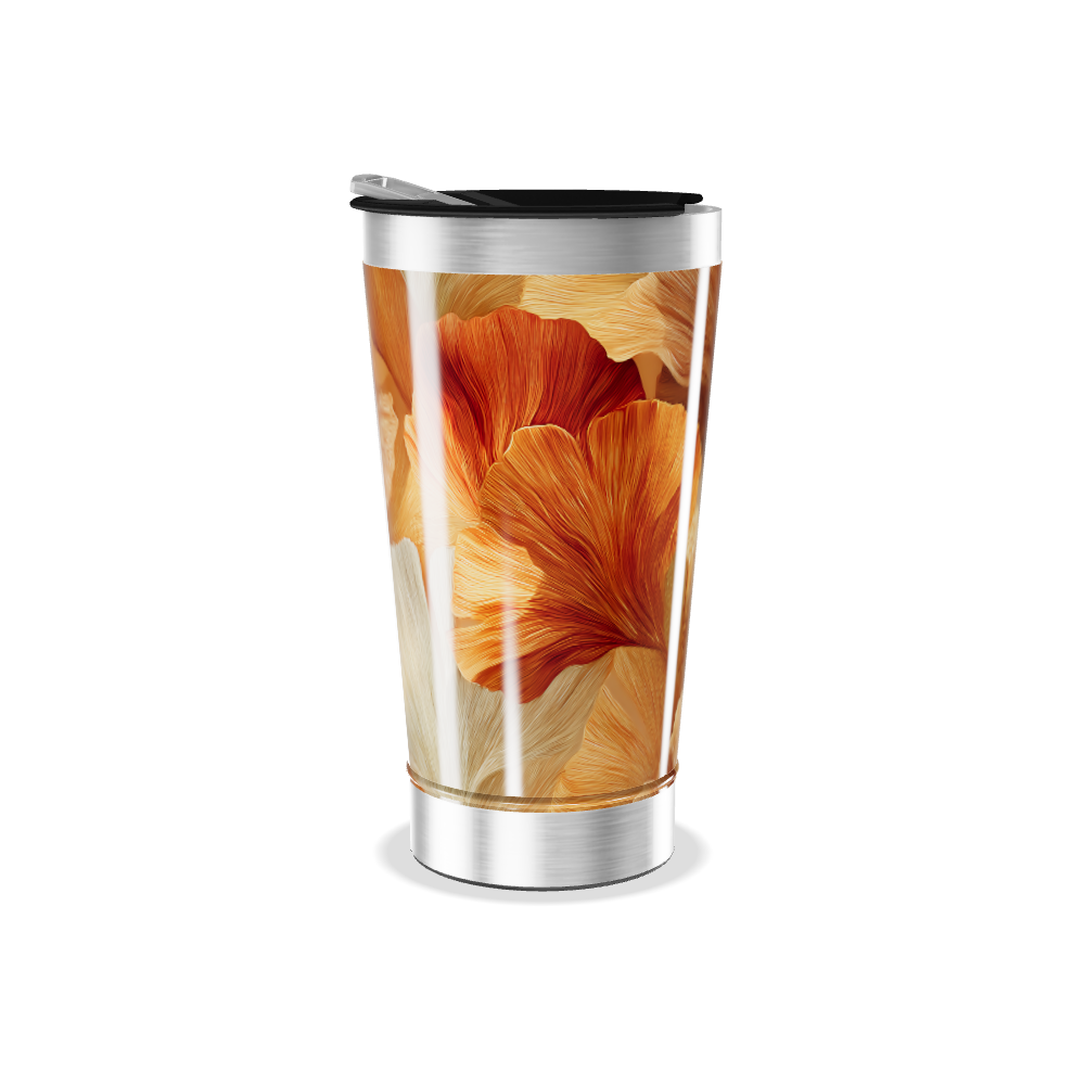 Copo Térmico - Floral Outono Inox