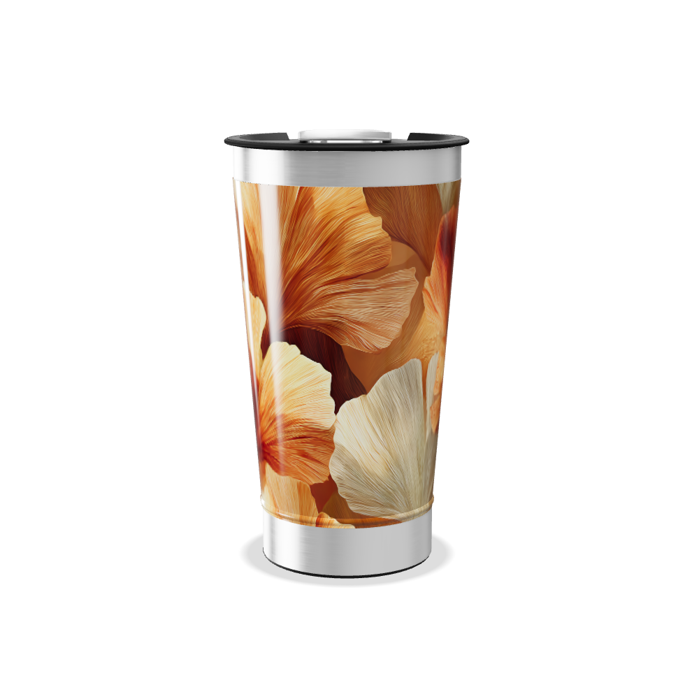 Copo Térmico - Floral Outono Inox