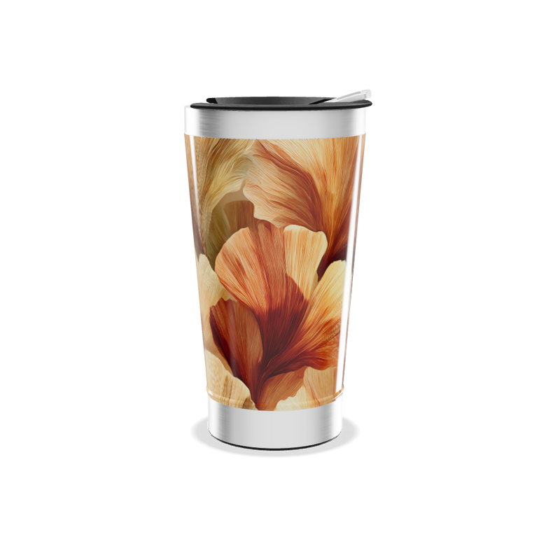 Copo Térmico - Floral Outono Inox