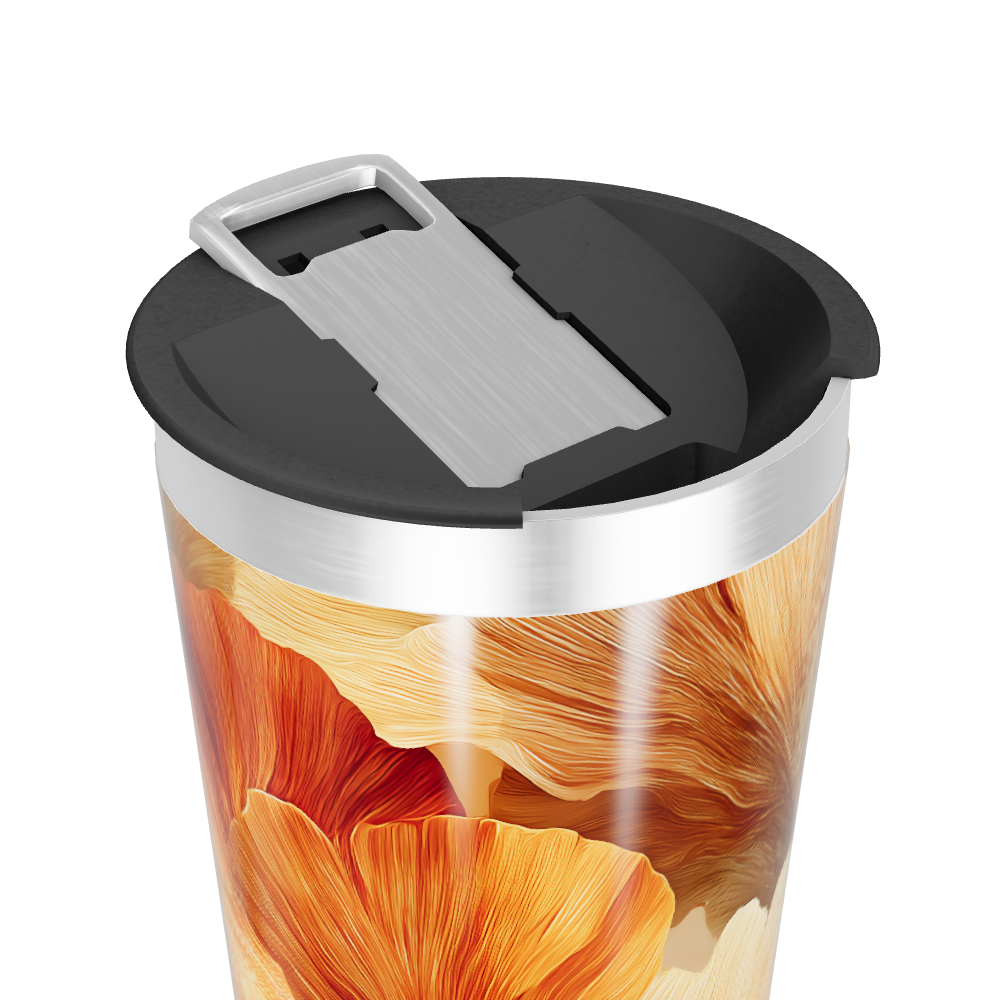 Copo Térmico - Floral Outono Inox