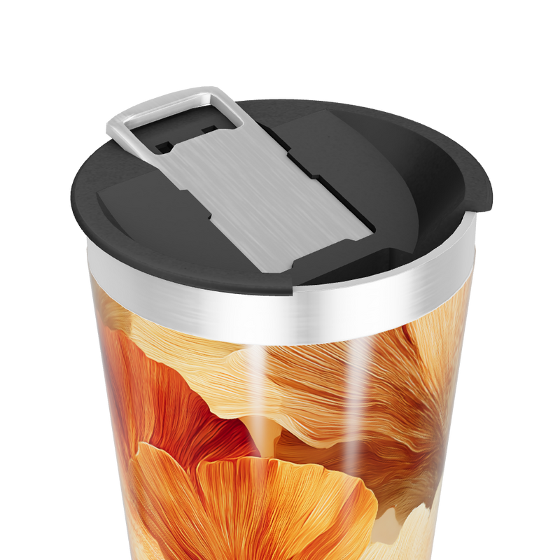 Copo Térmico - Floral Outono Inox