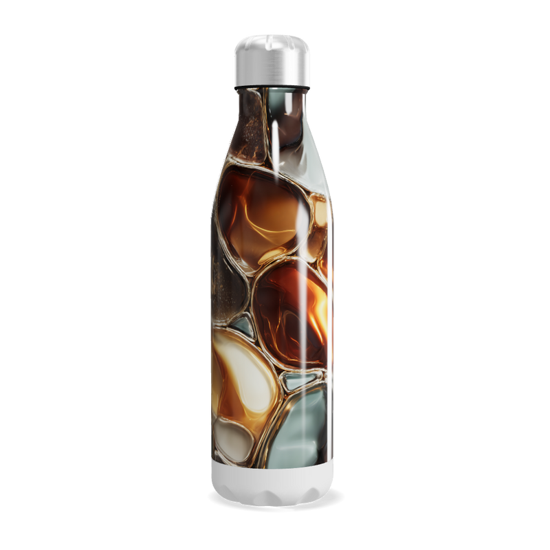 Garrafa Inox - Estampa Pedras Rosa