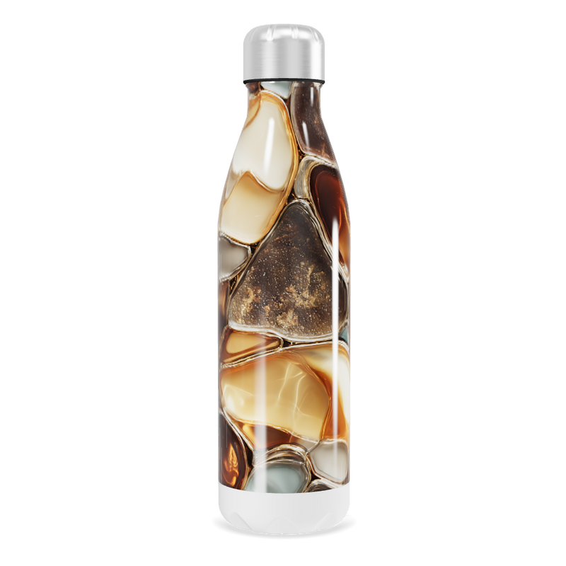 Garrafa Inox - Estampa Pedras Rosa