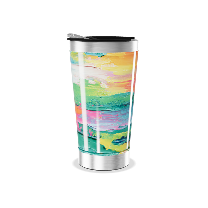 Copo Térmico - Estampa Colorida Aquarela