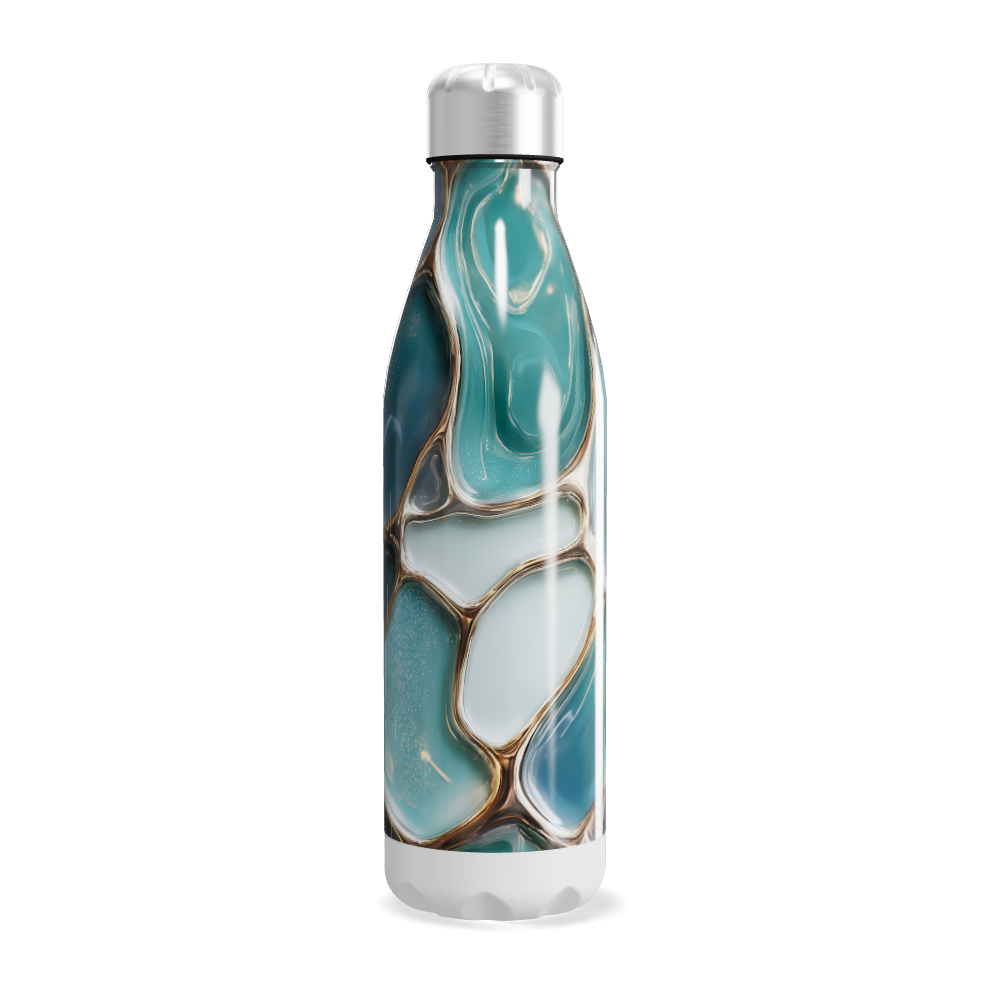 Garrafa Inox - Azul Marmorizada