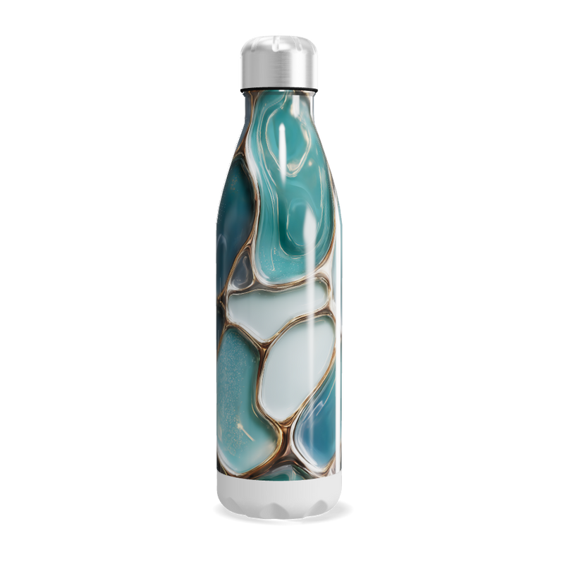 Garrafa Inox - Azul Marmorizada