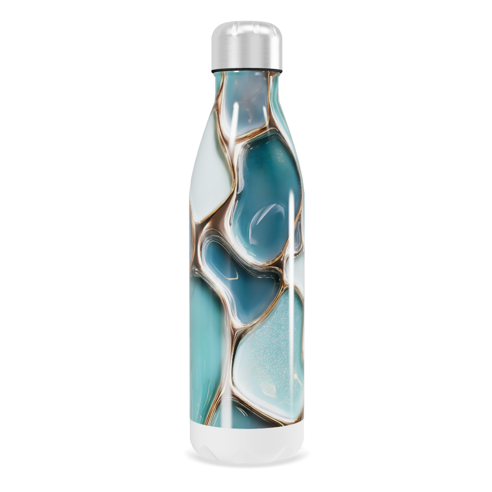 Garrafa Inox - Azul Marmorizada