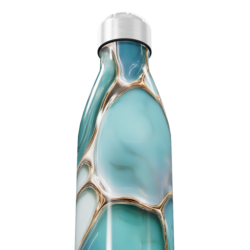 Garrafa Inox - Azul Marmorizada