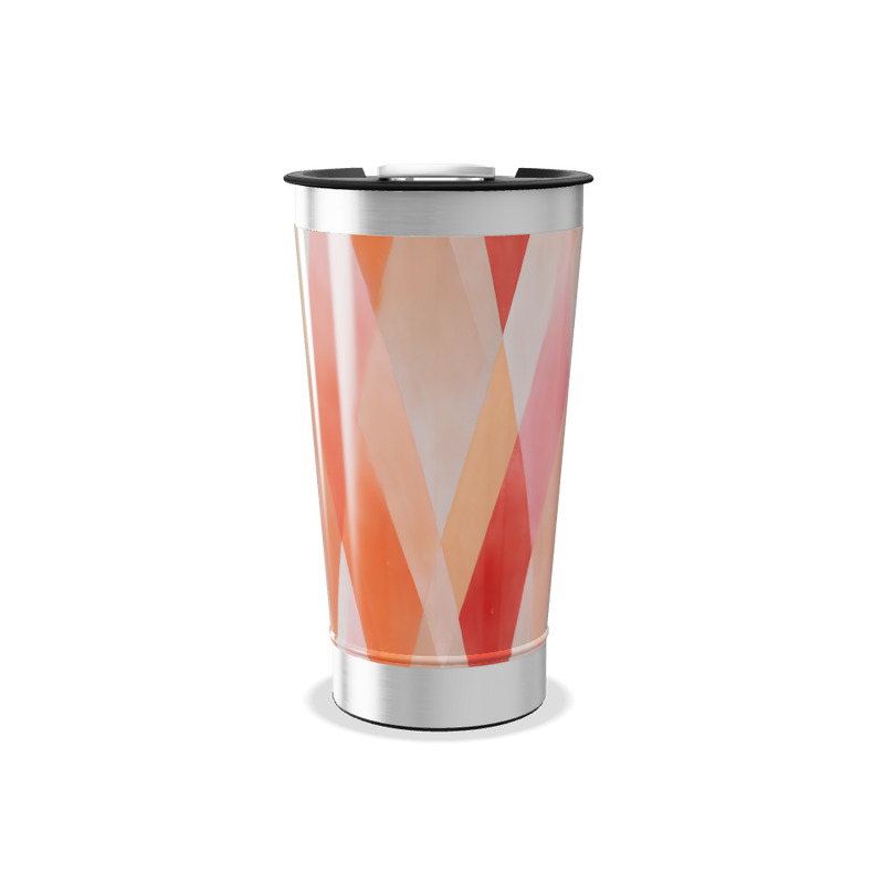 Copo Térmico - Geométrico Laranja Inox