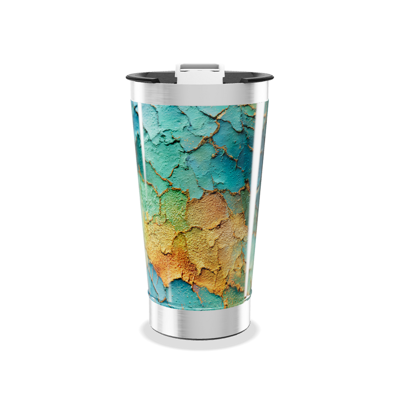 Copo Térmico - Estampa Abstrata Colorida