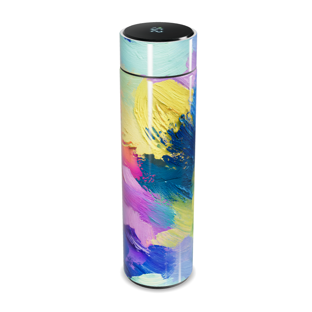 Garrafa Térmica Touch - Estampa Colorida Abstrata