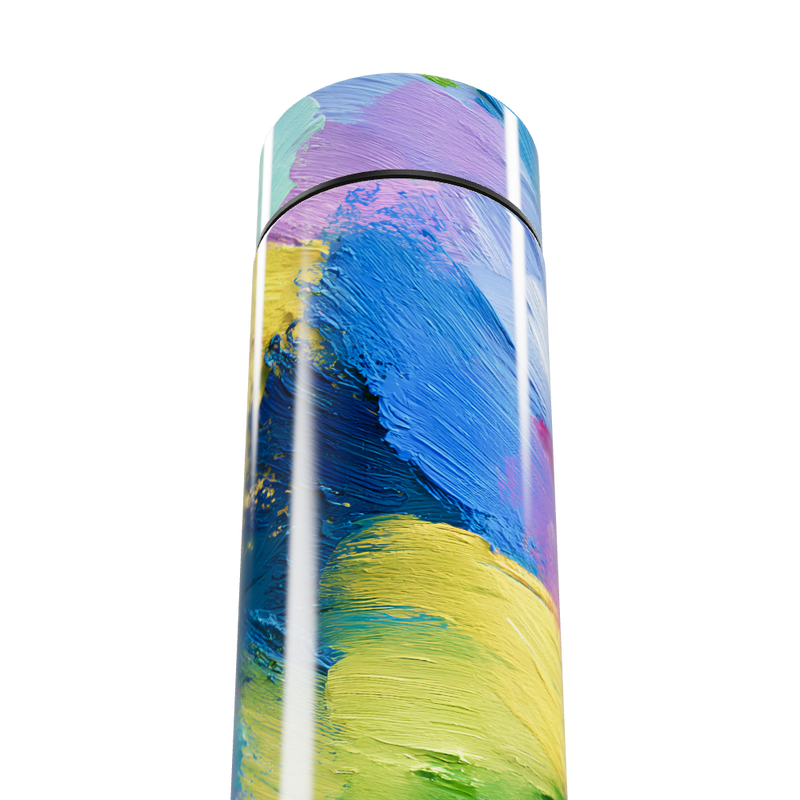 Garrafa Térmica Touch - Estampa Colorida Abstrata