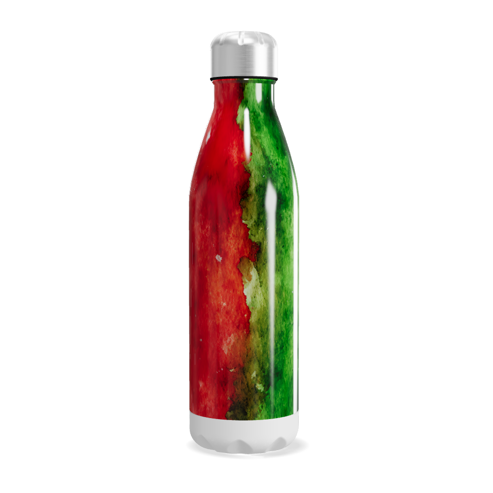 Garrafa Inox Verde - Pintura Abstrata