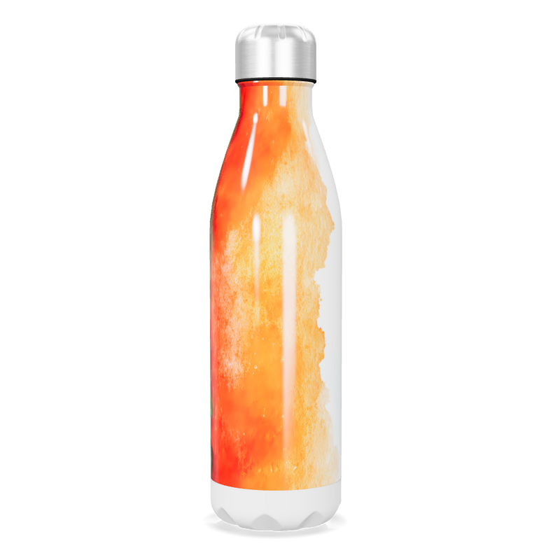 Garrafa Inox Laranja - Estampa Abstrata 750ml