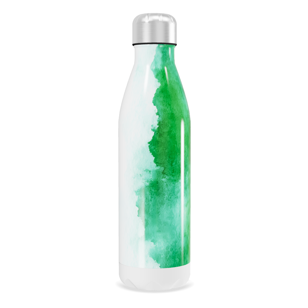 Garrafa Inox Laranja - Estampa Abstrata 500ml