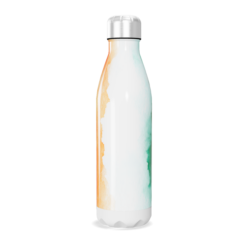 Garrafa Inox Laranja - Estampa Abstrata 750ml