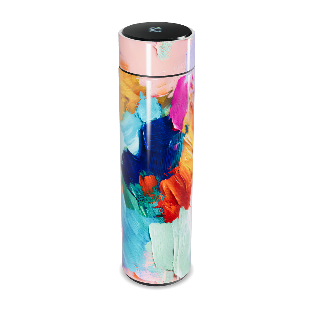 Garrafa Térmica Touch - Estampa Colorida Abstrata