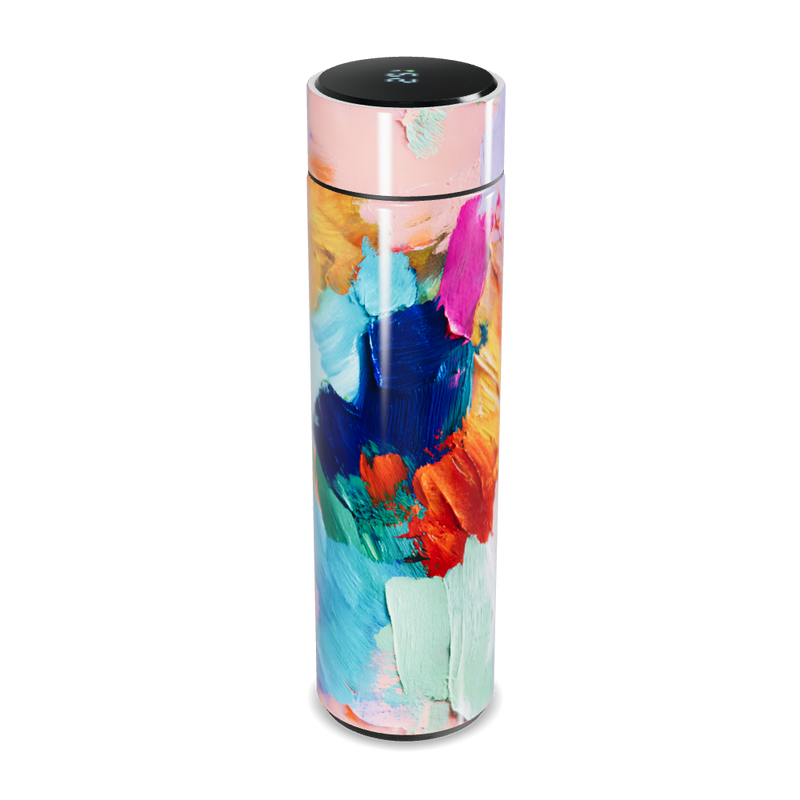 Garrafa Térmica Touch - Estampa Colorida Abstrata