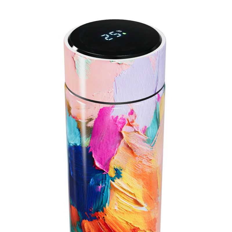 Garrafa Térmica Touch - Estampa Colorida Abstrata