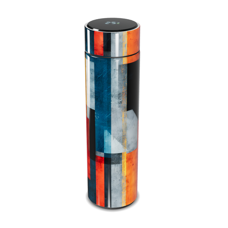 Garrafa Térmica Touch - Estampa Geométrica Colorida