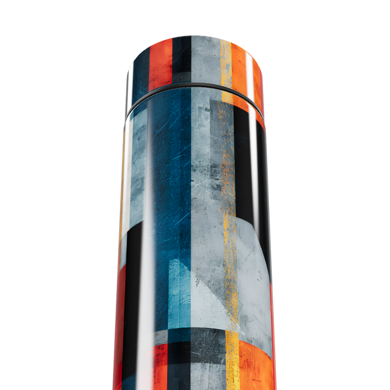 Garrafa Térmica Touch - Estampa Geométrica Colorida