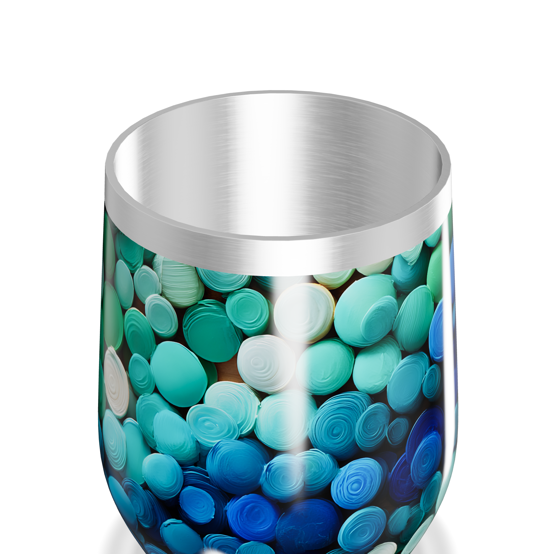 Copo Térmico Slim - Estampado Azul e Verde