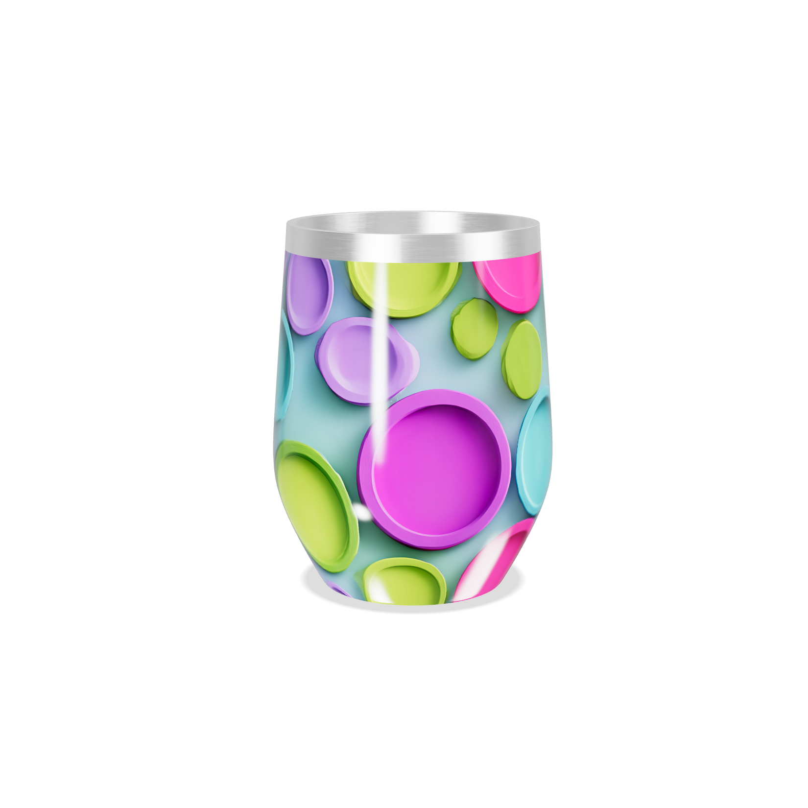 Copo Térmico Slim - Colorido com Bolhas